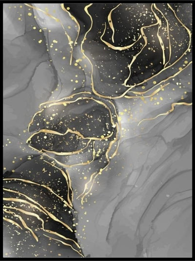 Abstract black - gold - poster 04 - Plakatbar.no