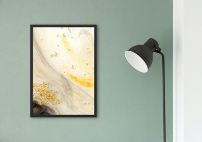 Abstract black - gold - white poster 03 - Plakatbar.no