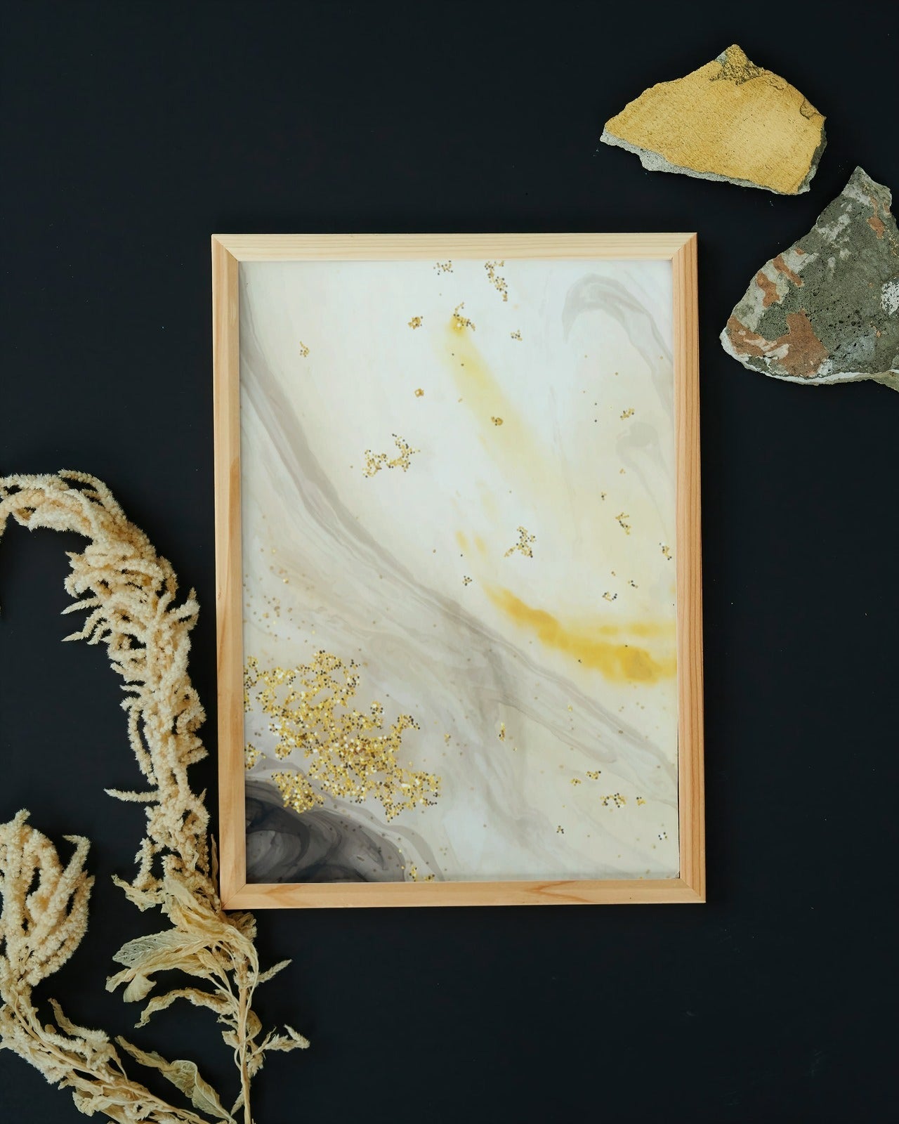 Abstract black - gold - white poster 03 - Plakatbar.no