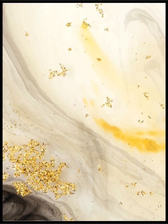 Abstract black - gold - white poster 03