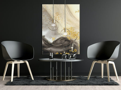 Abstract black - gold - white poster - Plakatbar.no