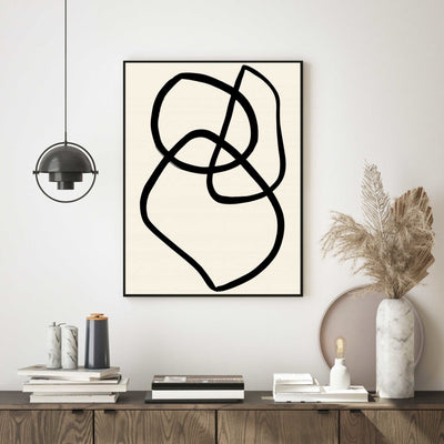 Abstract Black Lines 03 Poster - Plakatbar.no