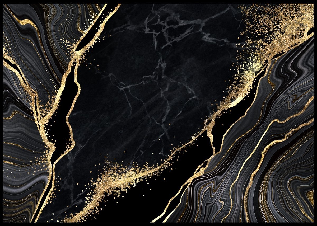 Abstract Black Marble - Plakatbar.no