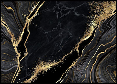 Abstract Black Marble - Plakatbar.no