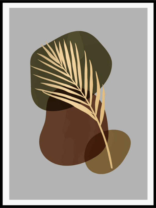 Abstract Botanical Golden Poster 02 - Plakatbar.no