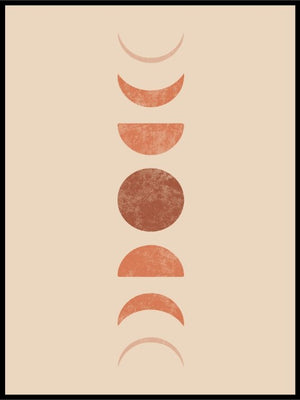 Abstract Moon Cycle Poster - Plakatbar.no