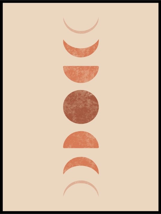 Abstract Moon Cycle Poster