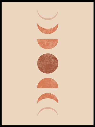 Abstract Moon Cycle Poster - Plakatbar.no