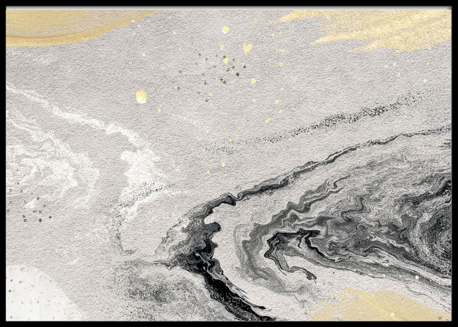 Abstract silver Poster