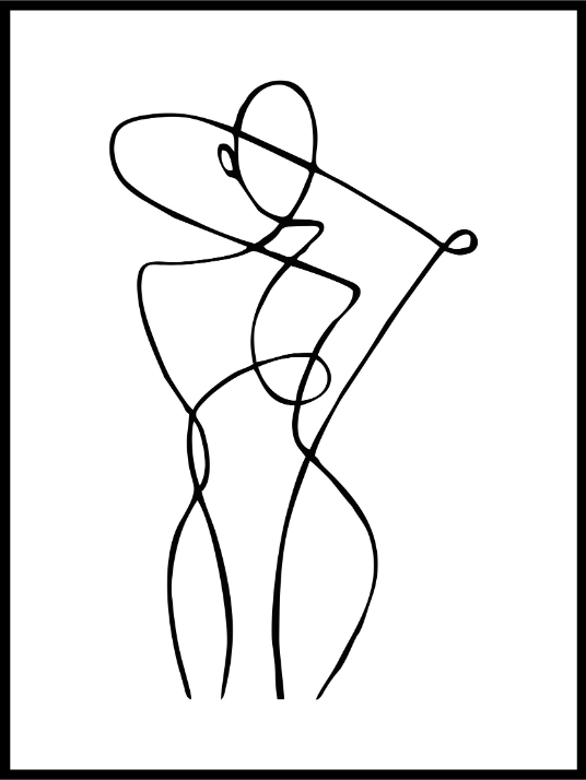 Abstract woman poster