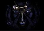 African warrior - Black and gold poster - Plakatbar.no