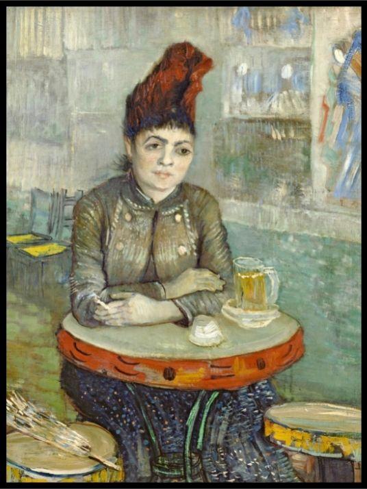 Agostina Segatori sidder i Cafe du Tambourin, Van Gogh - Plakat