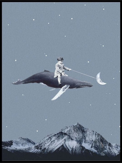 Aim for the moon poster - Plakatbar.no