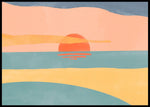 Akvarell av en solnedgang - Poster - Plakatbar.no