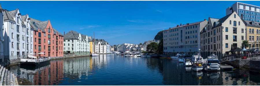 Ålesund harbor - panoramic canvas