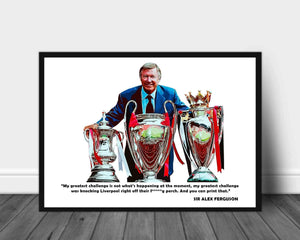 Alex Ferguson - Plakat med sitat fra The treble - Plakatbar.no