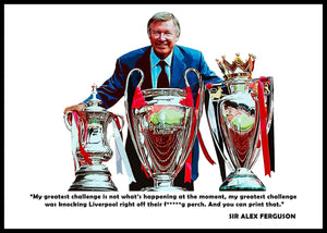 Alex Ferguson - Plakat med sitat fra The treble - Plakatbar.no