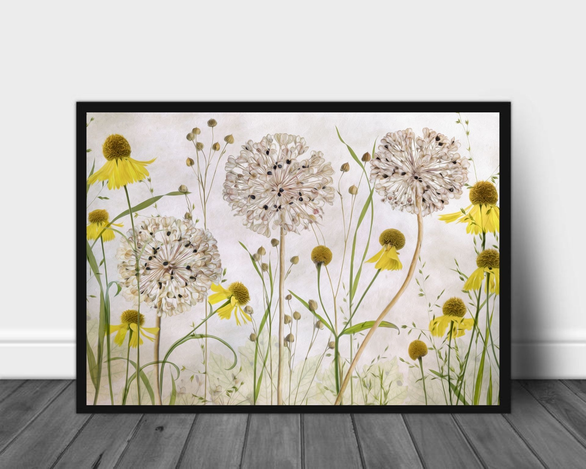 Alliums and heleniums poster - Plakatbar.no