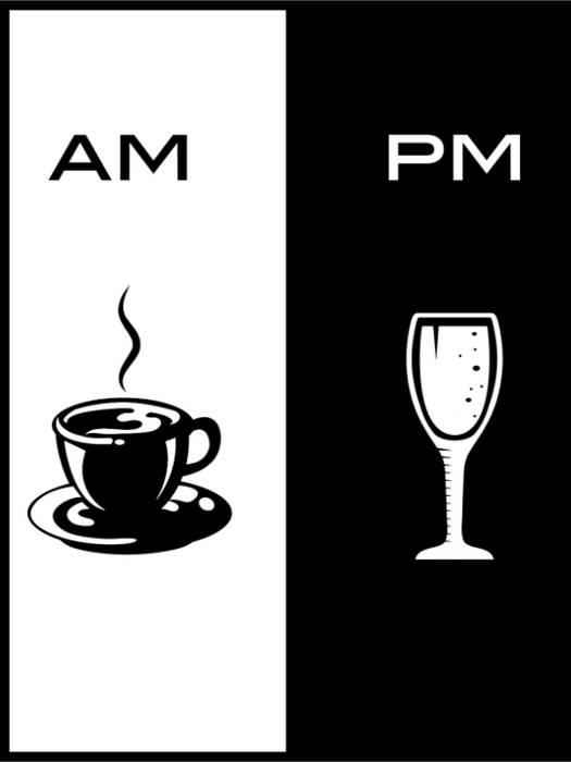 AM/PM Coffee and Wine - Poster - Plakatbar.no