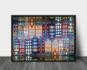 Amsterdam fasade poster - Plakatbar.no