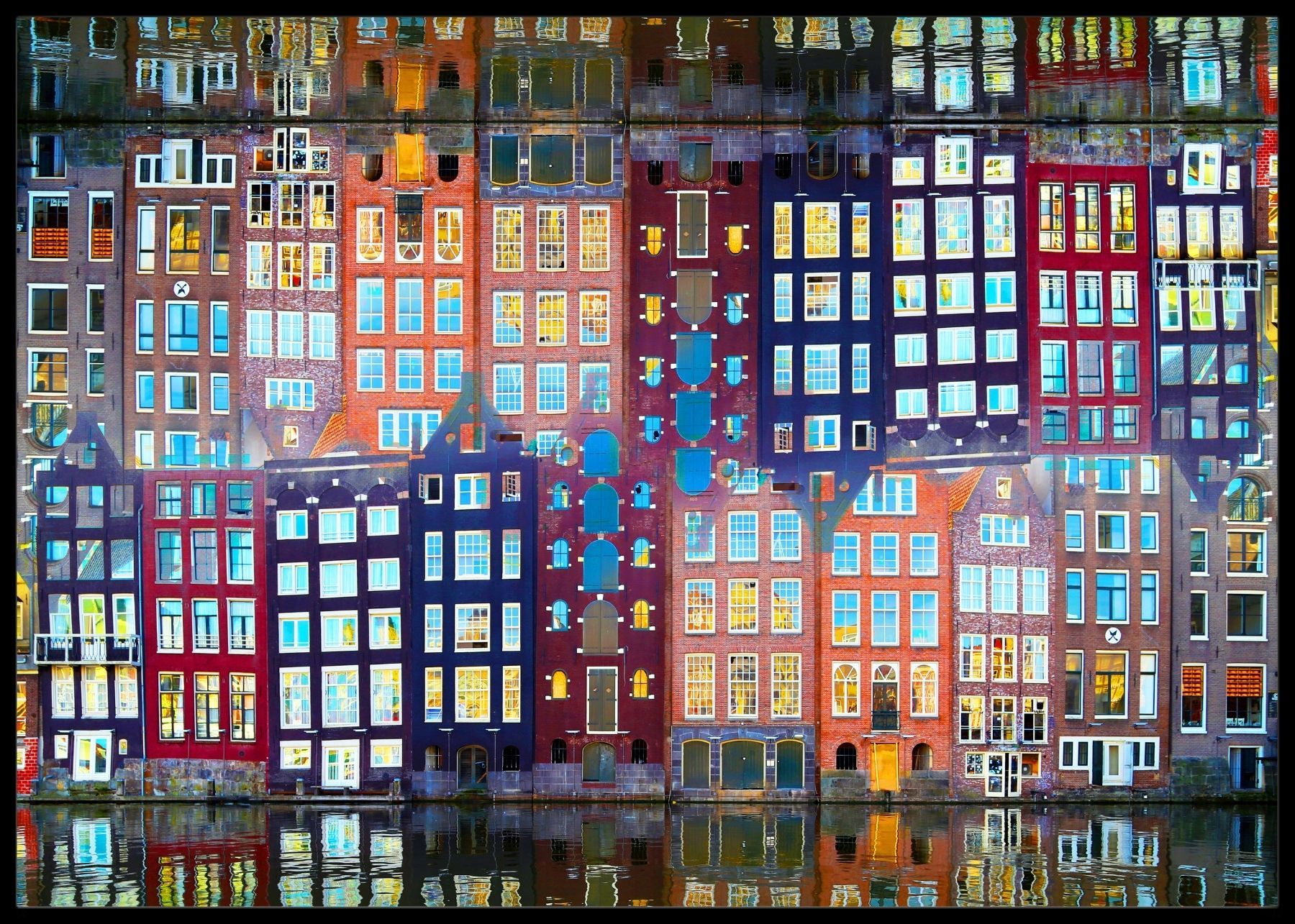 Amsterdam fasade poster - Plakatbar.no