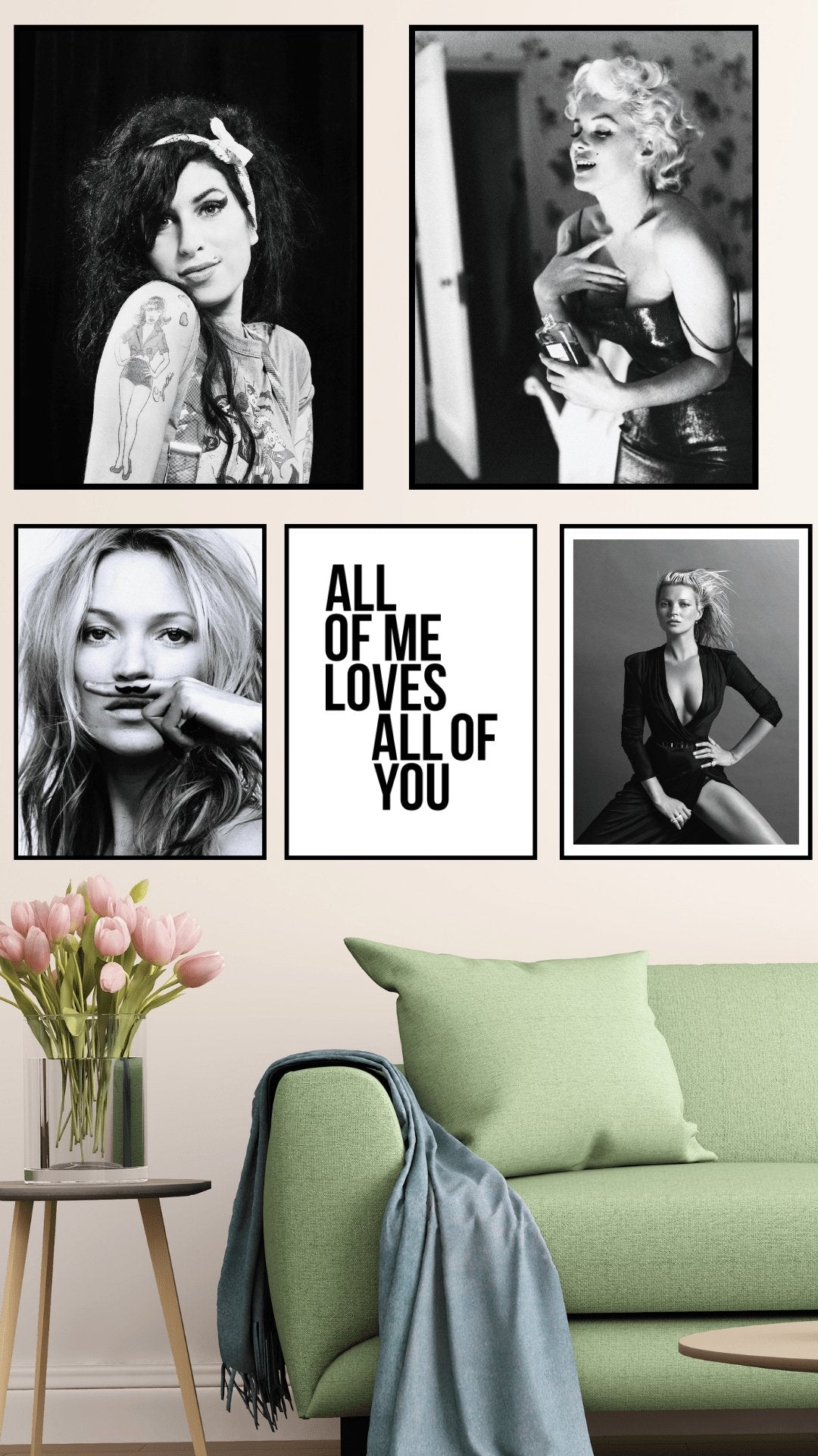 Amy Winehouse Black & White Plakat - Plakatbar.no