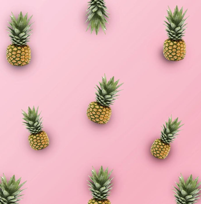 Ananaser med fargerik bakgrunn poster - Plakatbar.no