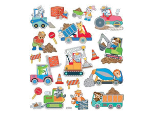 Anleggsmaskiner med dyr stickers - Klistremerker - Plakatbar.no