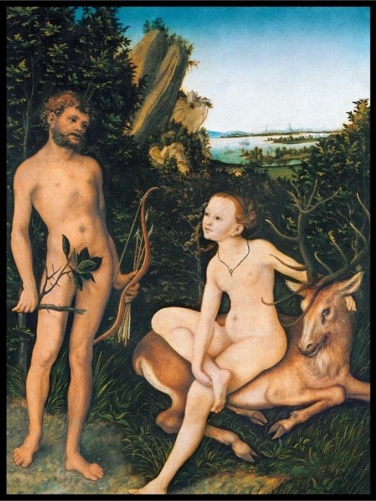 Apollo and Diana, Lucas Cranach- Poster
