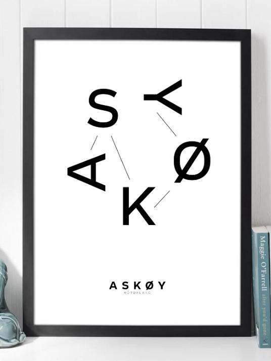 Askøy - typografi plakat
