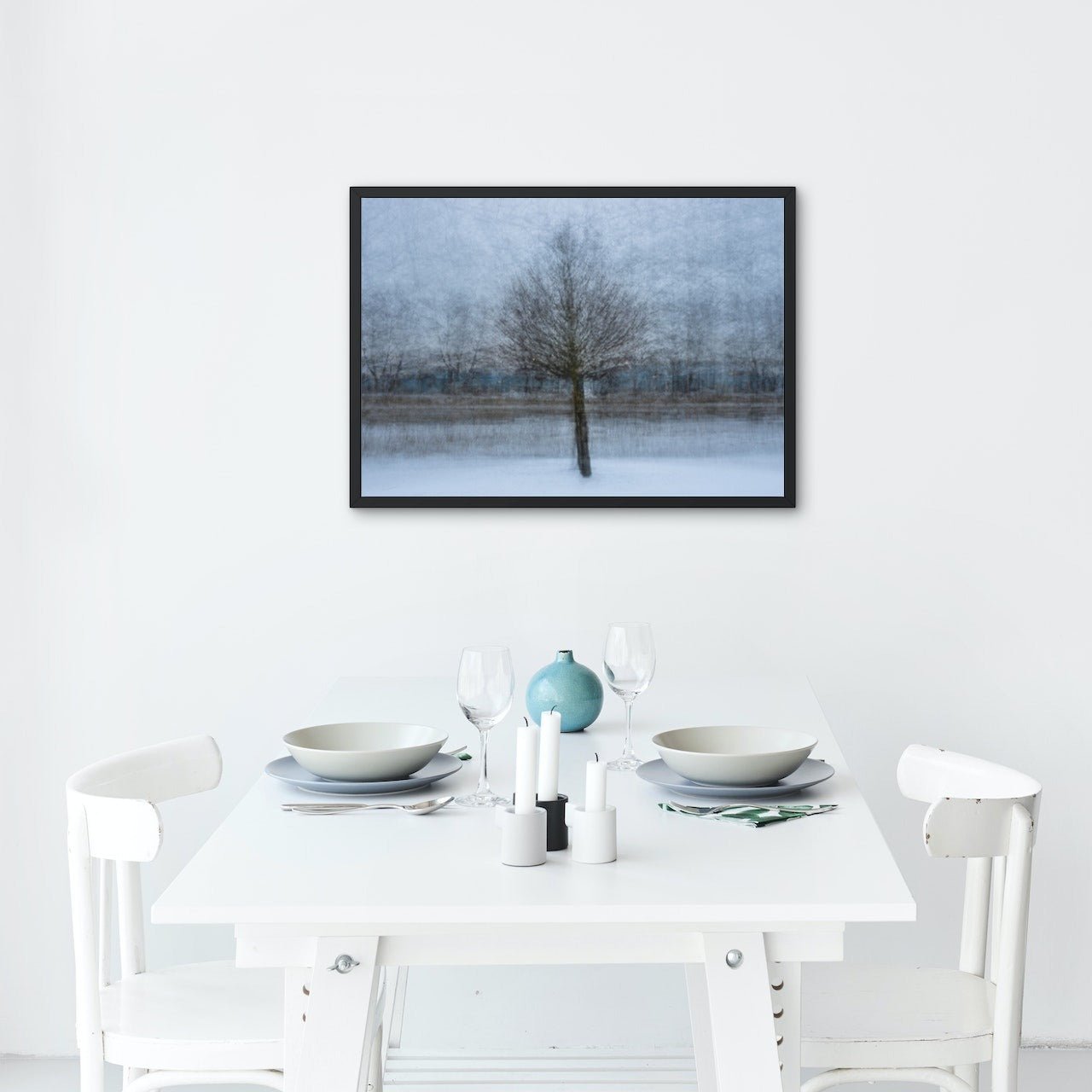 At the shore of the frozen river poster - Plakatbar.no