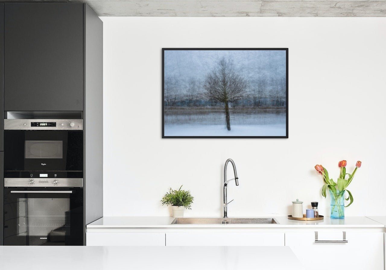 At the shore of the frozen river poster - Plakatbar.no