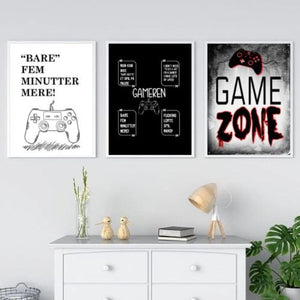 Bare fem minutter mere - Gamingplakat - Plakatbar.no