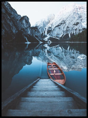 Båt i fjorden poster - Plakatbar.no