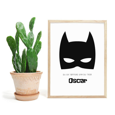 Batman Navneplakat - Du er tøffere enn du tror plakat - Plakatbar.no