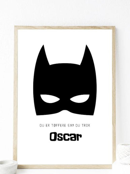 Batman Navneplakat - Du er tøffere enn du tror plakat - Plakatbar.no