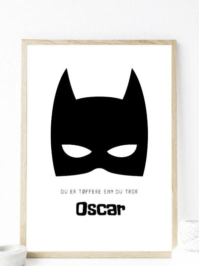 Batman Navneplakat - Du er tøffere enn du tror plakat - Plakatbar.no