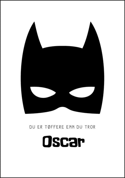 Batman Navneplakat - Du er tøffere enn du tror plakat - Plakatbar.no