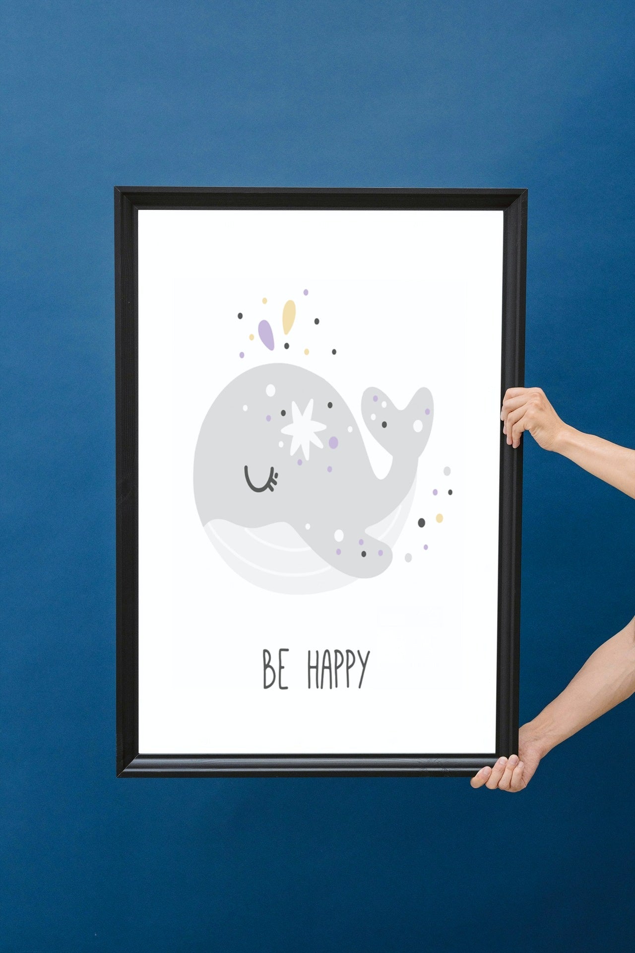 Be happy- hval - Plakatbar.no