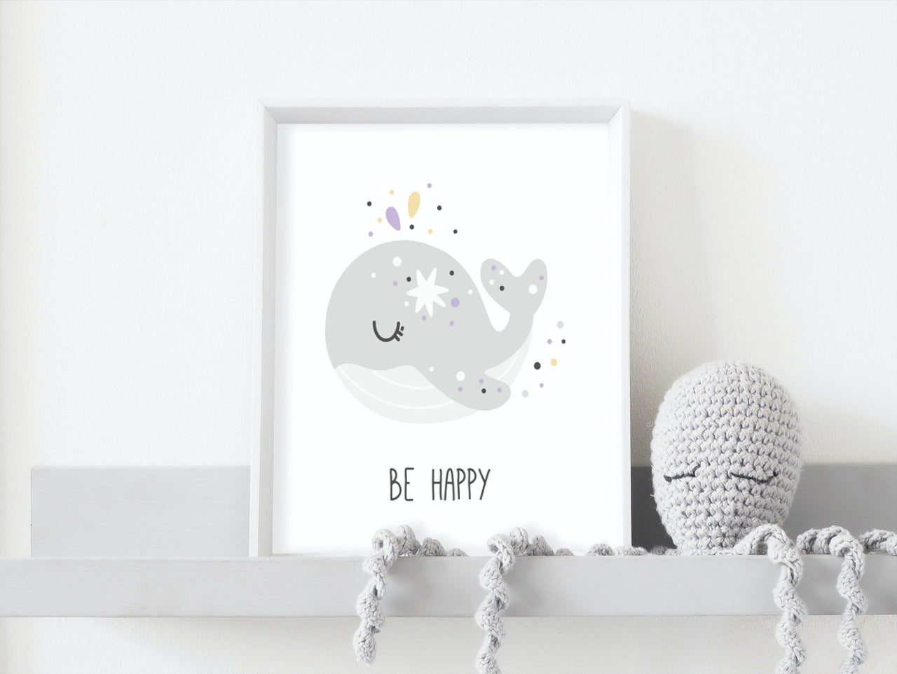 Be happy- hval - Plakatbar.no