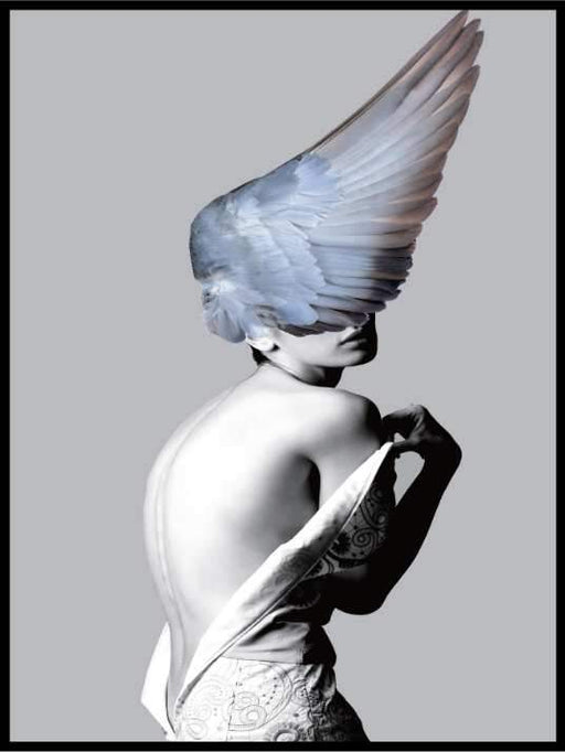 Beauty Girl Feathered - Poster - Plakatbar.no