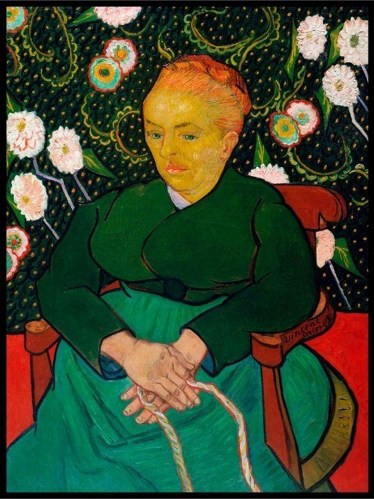 Berceuse, kvinde, der vugger med en vugge, Vincent Van Gogh - Plakat