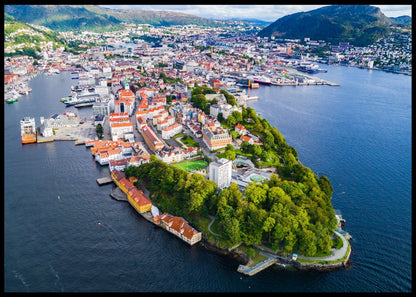 Bergen sentrum - Plakat - Plakatbar.no