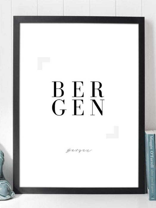 Bergen Typografi - Plakat - Plakatbar.no