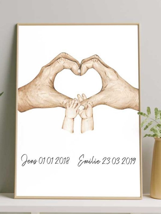 Grandparents poster with 1-5 children