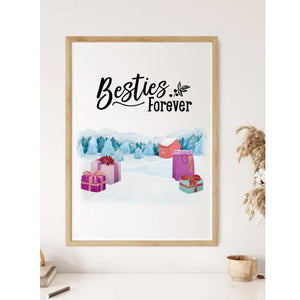Besties Forever - Personlig juleplakat til venninne - Plakatbar.no