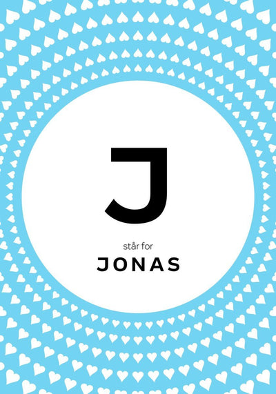 Blå Navneplakat - Plakatbar.no