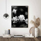 Black and White Magnolia Poster - Plakatbar.no