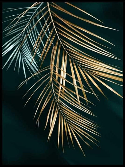 Black Gold - Golden plants sett - 3 motiver - Plakatbar.no