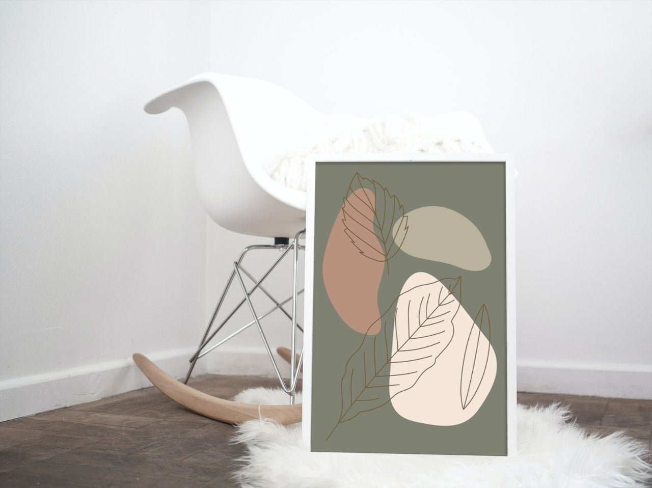 Blad med farget bakgrunn - 03 - Plakatbar.no